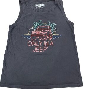 Lucky Brand Kids Gray Tank Top with Jeep Graphic
